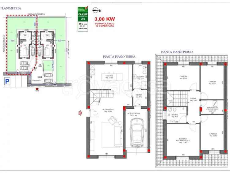 Villa Bifamiliare Lurano Nuova Costruzione Giardino Box