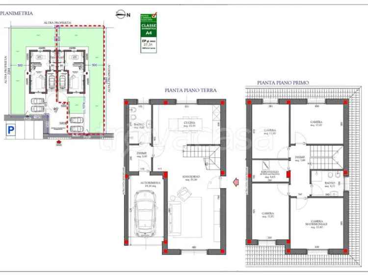 Villa Bifamiliare Lurano Nuova Costruzione Giardino Box 4 Camere