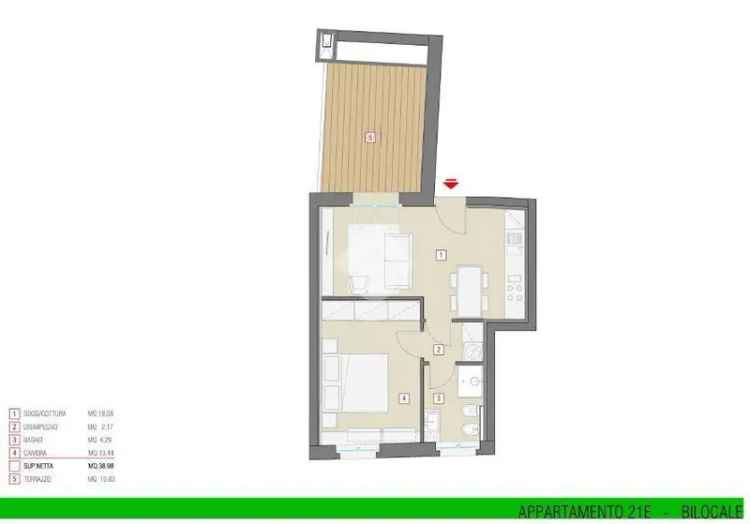 Bilocale nuovo Lurano - Ottimo investimento