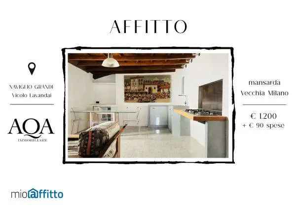 Mansarda Navigli Milano: Affitto Mansarda Charm 60mq