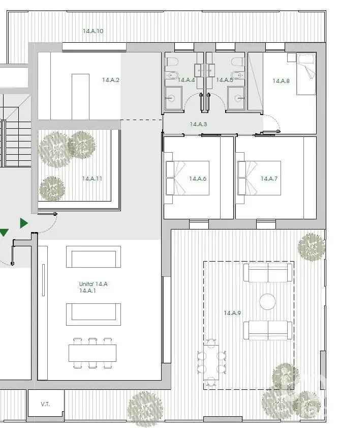 Vendita Attico 218 mq Chiesanuova Padova 3 camere 2 bagni